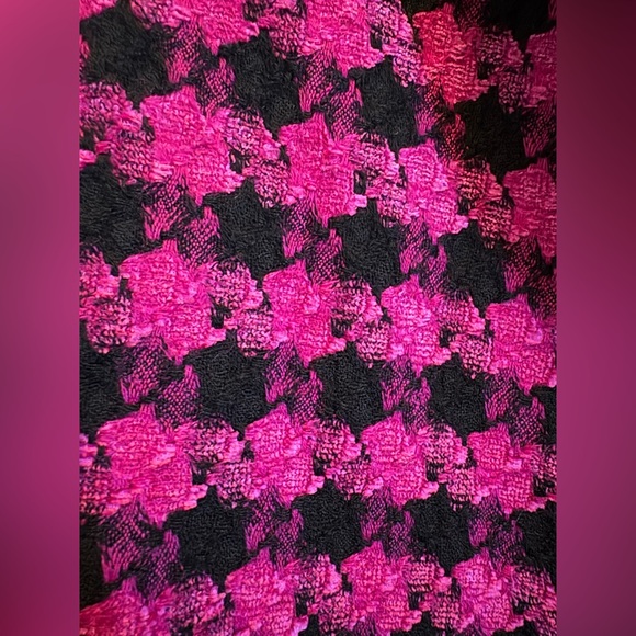 Simon Chang Vintage Fuchsia Black Wool Blazer Size 10 - Picture 6 of 11